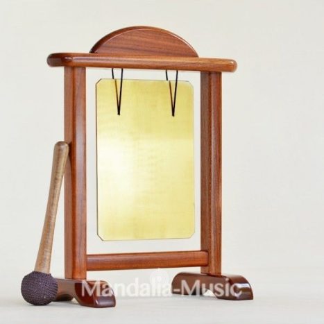 Gong plaque rituel en laiton note DO