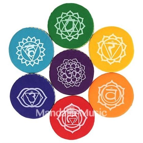 Coussins pour bols chantants SET 7 chakras