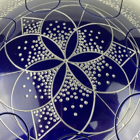 GUDA COIN 2 FACES FLEUR DE VIE  bleu-nuit