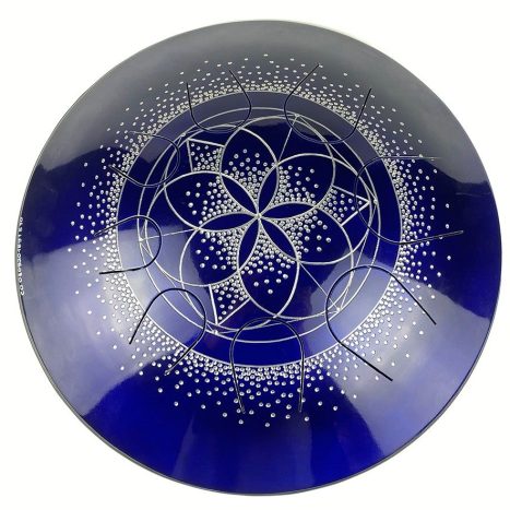 GUDA COIN 2 FACES FLEUR DE VIE  bleu-nuit