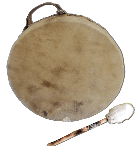Tambour chamanique Sacré double peau avec poignée