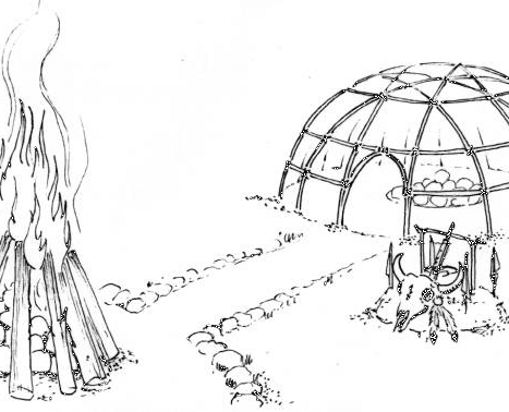 Tambour bison pour hutte de sudation (Temaskal)